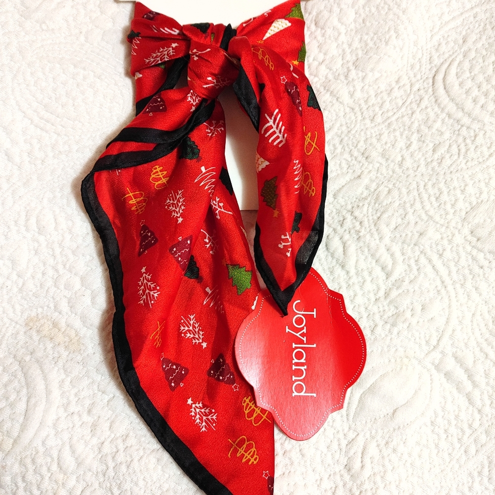 Kim Rogers Christmas Tree Red Neckerchief